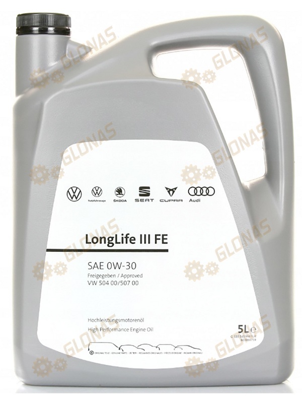 Audi Volkswagen VAG VW Longlife III FE 0w-30 5л (EU)