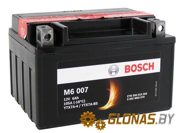 Bosch M6 AGM M6007 YTX7A-4/YTX7A-BS (6Ah)