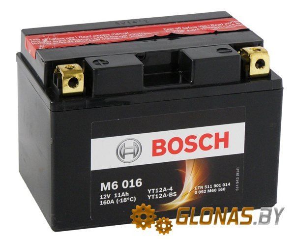 Bosch M6 AGM M6016 YT12A-4/YT12A-BS (11Ah)