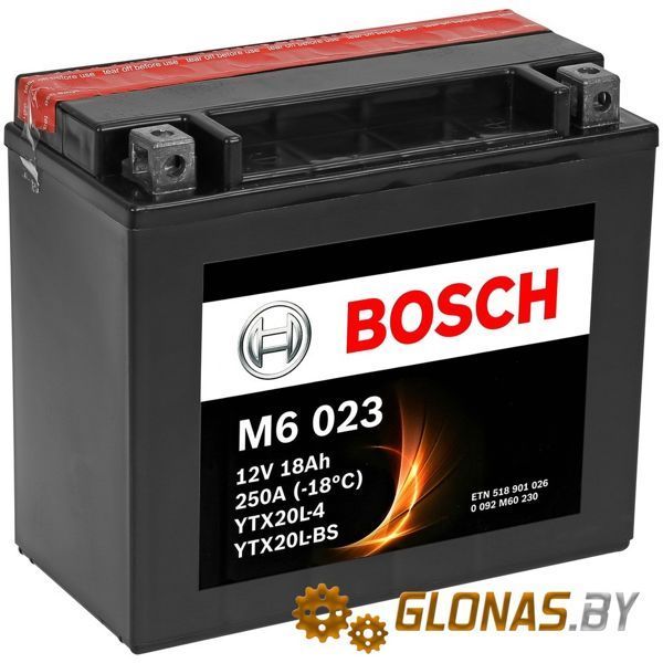 Bosch M6 AGM M6023 YTX20L-4/YTX20L-BS (18Ah)