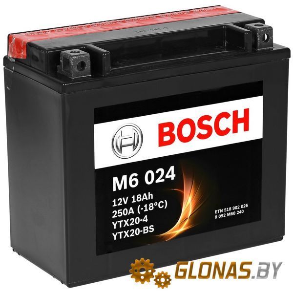 Bosch M6 AGM M6024 YTX20-4/YTX20-BS (18Ah)
