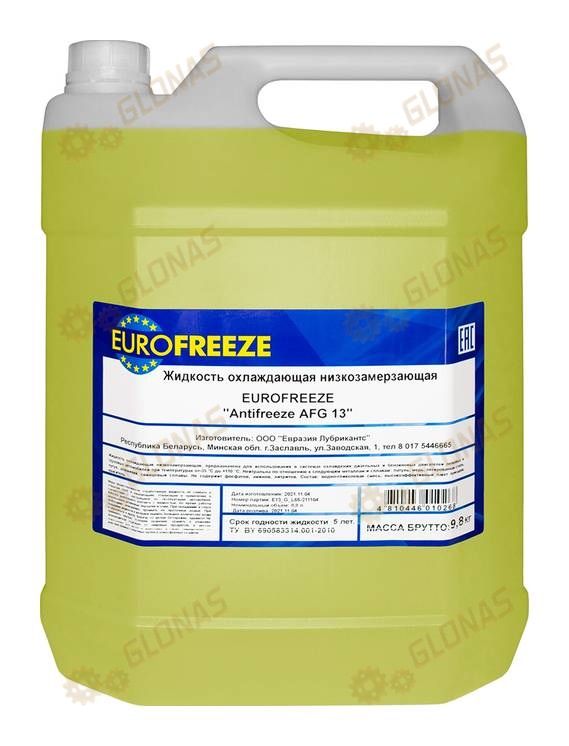 Eurofreeze Antifreeze AFG 13 9.8кг жёлтый