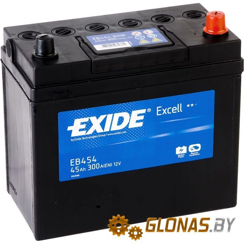 Exide Excell EB454 R+ (45Ah)
