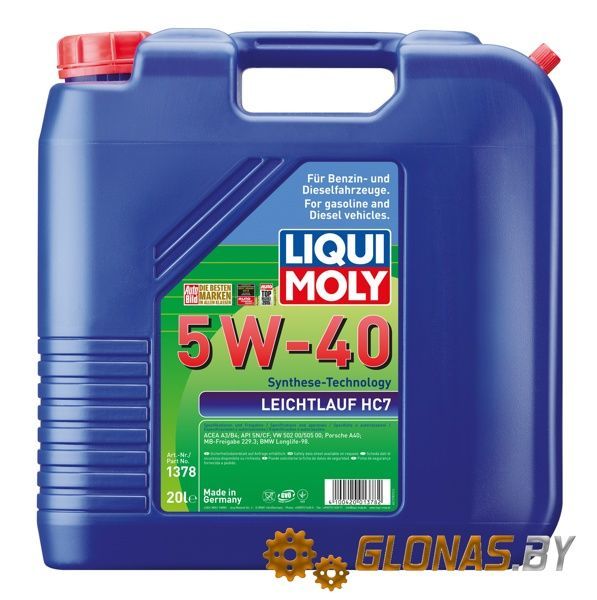 Liqui Moly Leichtlauf HC7 5W-40 20л