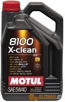Motul 8100 X-clean 5W-40 C3 5л - фото