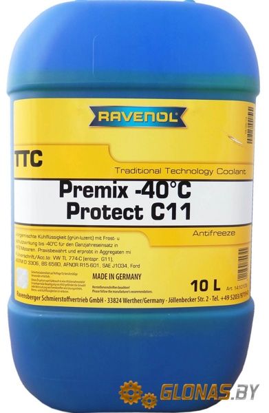 Ravenol TTC Protect C11 Premix -40C 10л