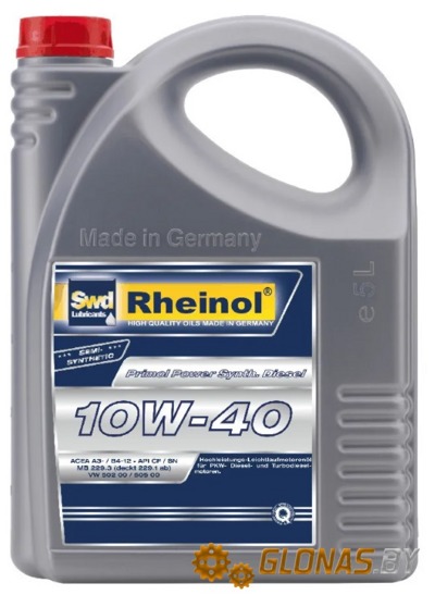 Swd Rheinol Primol Power Synth 10W-40 CS Diesel 5л