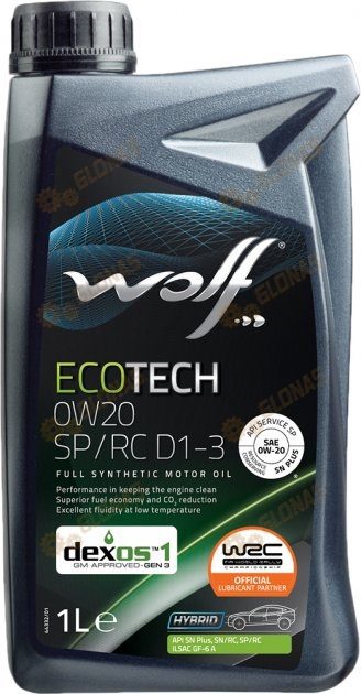 Wolf Eco Tech 0w-20 SP/RC D1-3 1л