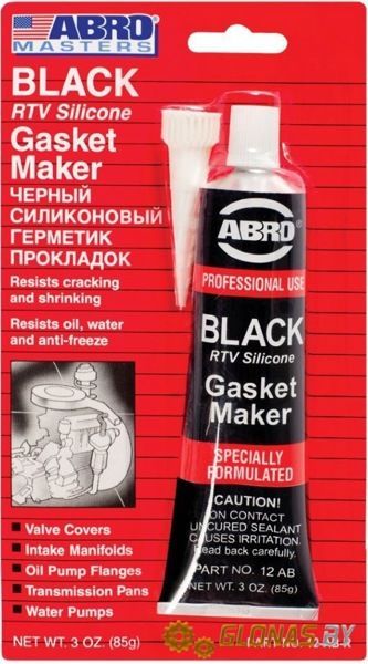 Abro ab12-r силиконовый герметик (черный)