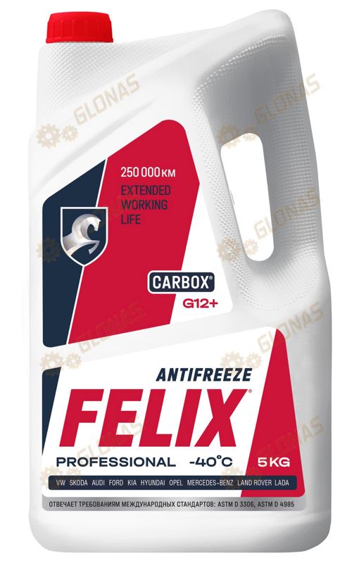 Антифриз Felix Carbox G12+ красный 5кг