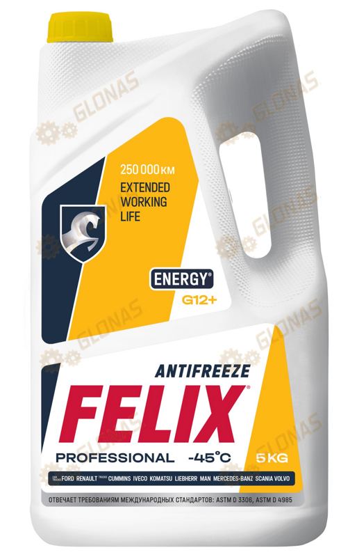 Антифриз Felix Energy G12+ желтый 5кг