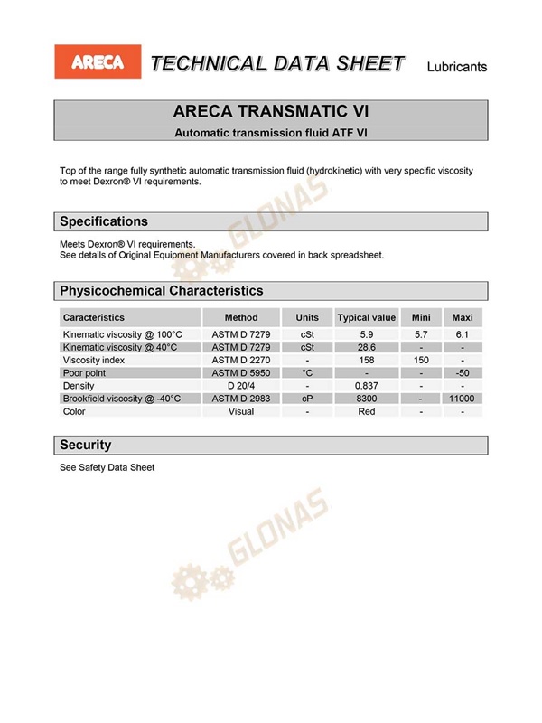 Areca Transmatic VI 1л