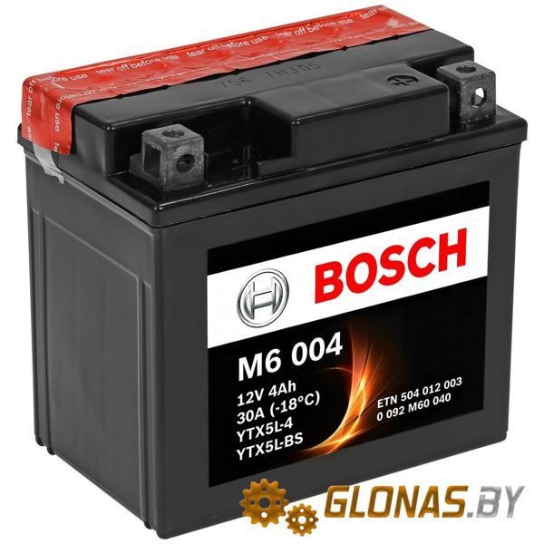 Bosch M6 AGM M6004 YTX5L-4/YTX5L-BS (4Ah)