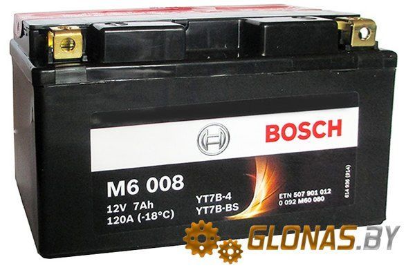 Bosch M6 AGM M6008 YT7B-4/YT7B-BS (7Ah)