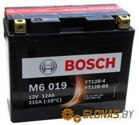 Bosch M6 AGM M6019 YT12B-4/YT12B-BS (12Ah) - фото