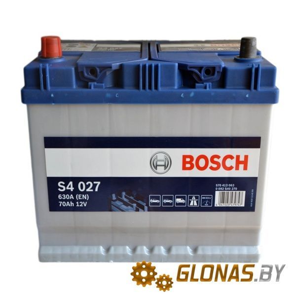 Bosch S4 Silver S4027 (70Ah) плюс слева