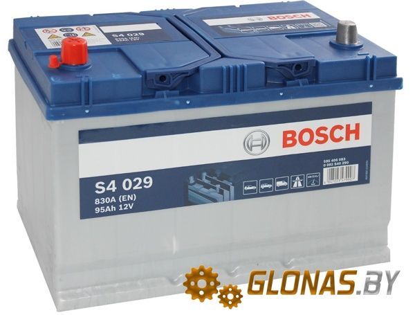 Bosch S4 Silver S4029 (95Ah) плюс слева