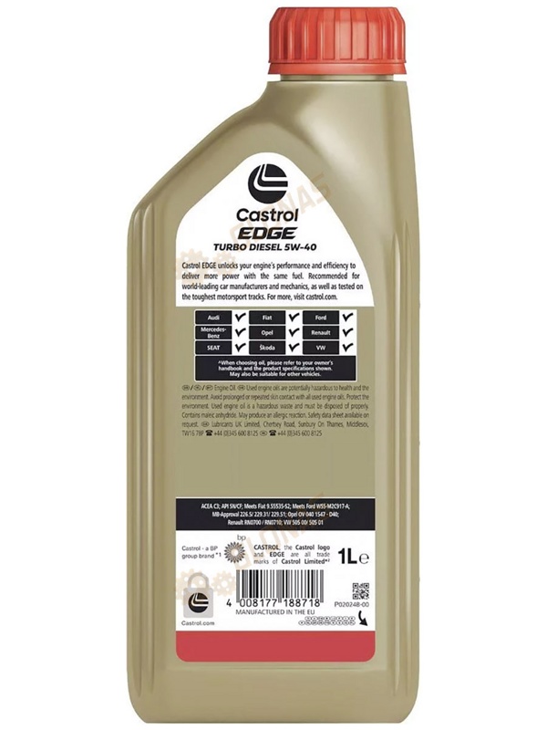 Castrol Edge Turbo Diesel 5W-40 1л
