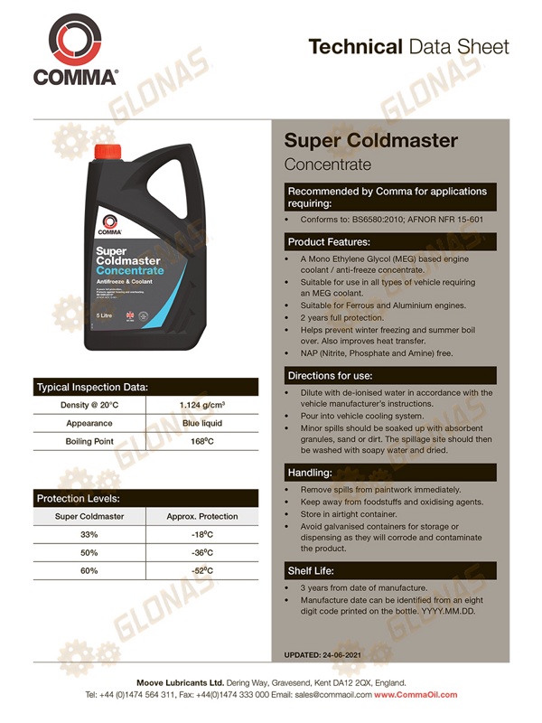 Comma Super Coldmaster - Concentrated 20л