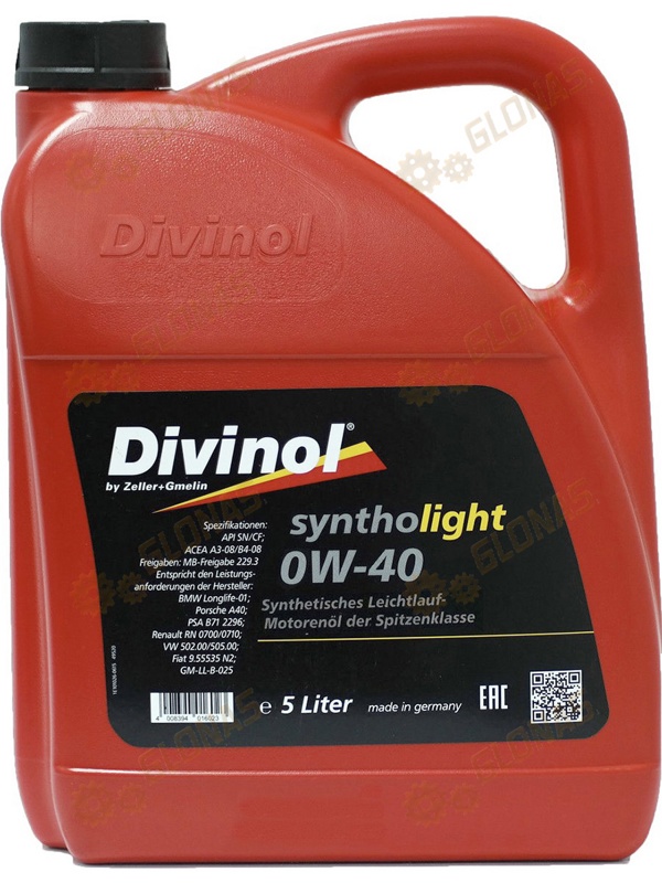 Divinol Syntholight 0w-40 5л