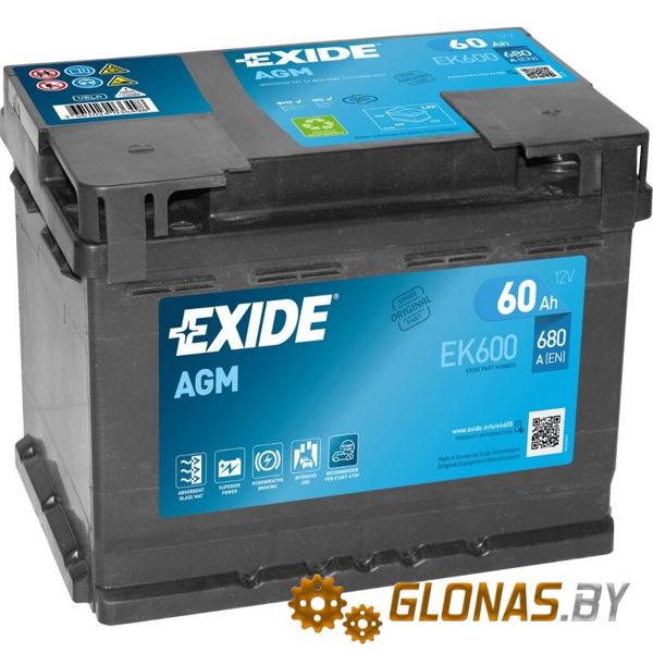 Exide Start-Stop AGM EK600 (60 А/ч)