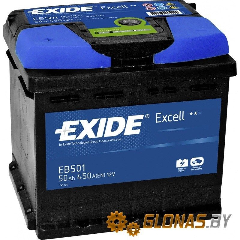 Exide Excell EB501 L+ (50Ah)