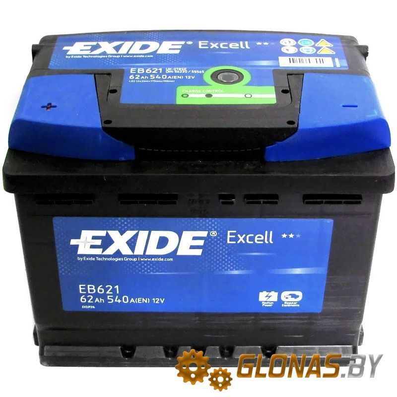 Exide Excell EB621 L+ (62Ah)