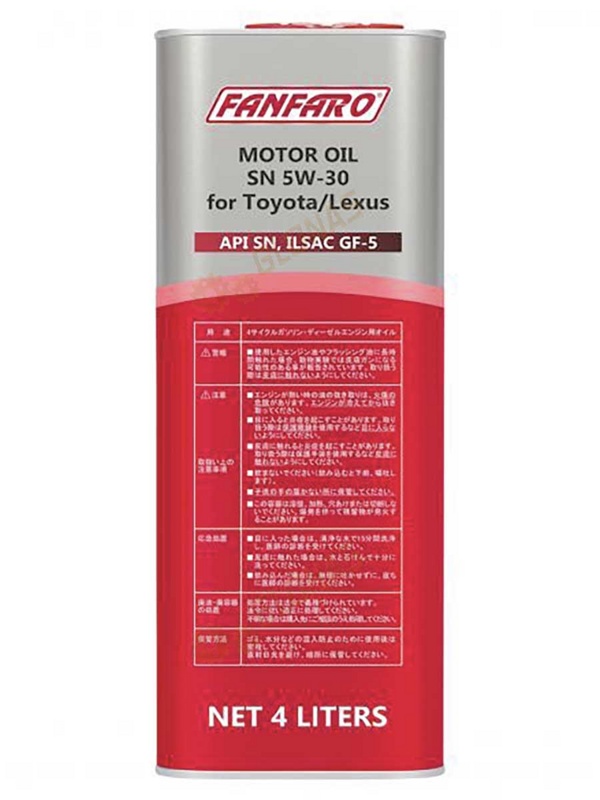 Fanfaro Premium Motor Oil For Toyota / Lexus 5w-30 4л