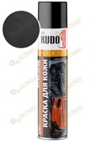 Kudo аэрозольная краска для кожи чёрная 400мл - фото