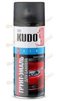 Kudo аэрозольная краска для бампера черная 520мл - фото