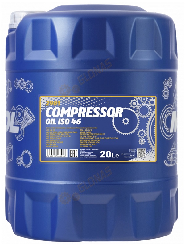 Mannol Compressor Oil ISO 46 20л