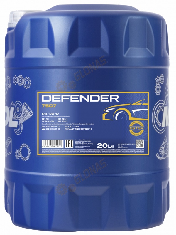 Mannol Defender 10w-40 20л