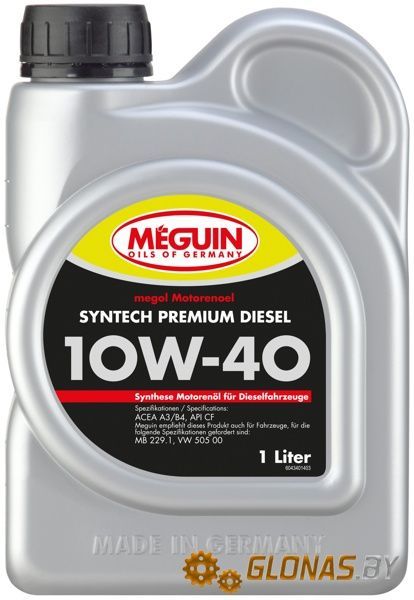Meguin Megol Syntech Premium Diesel 10W-40 1л