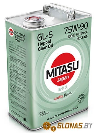Mitasu MJ-410 GEAR OIL GL-5 75W-90 100% Synthetic 4л