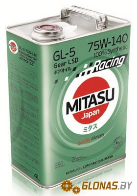Mitasu MJ-414 RACING GEAR OIL GL-5 75W-140 LSD 100% Synthetic 4л