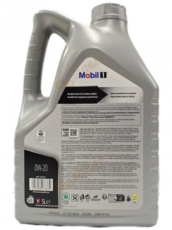 Mobil 1 0W-20 5л