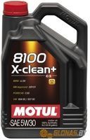 Motul 8100 X-clean+ 5W-30 5л - фото