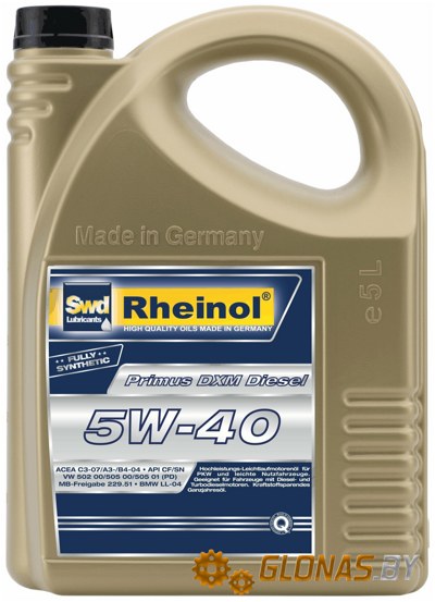 Swd Rheinol Primus DXM Diesel 5W-40 5л