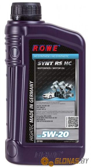 Rowe Hightec Synt RS HC SAE 5W-20 1л