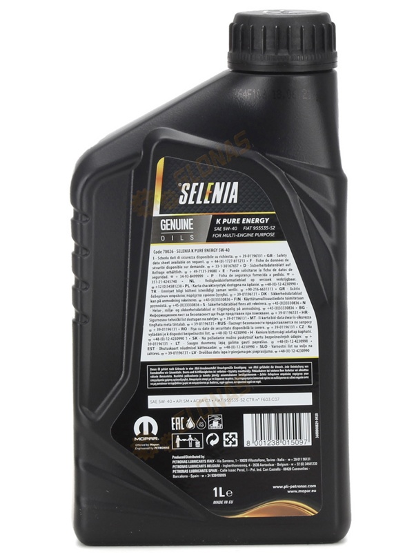 Selenia Mopar K Pure Energy 5W-40 1л