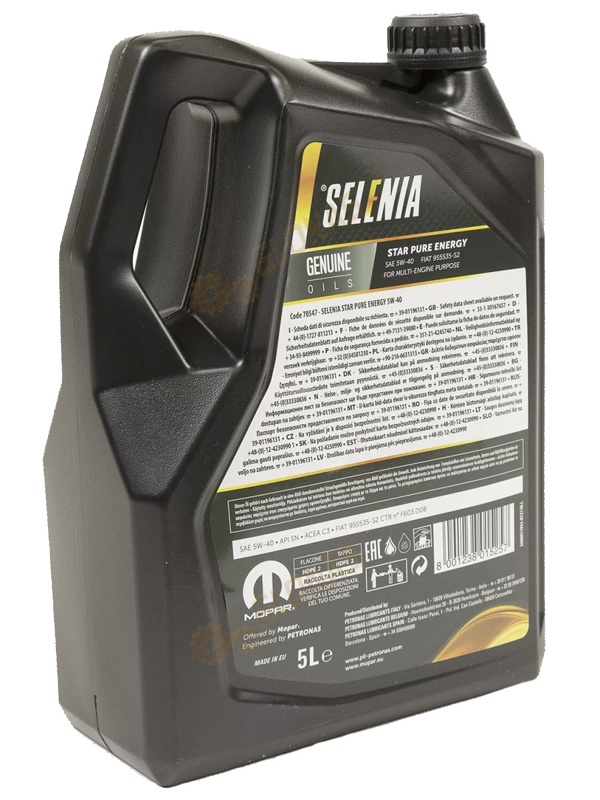 Selenia Mopar Star Pure Energy 5W-40 5л