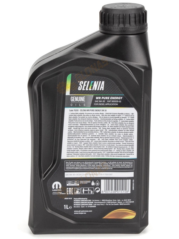 Selenia Mopar WR Pure Energy 5W-30 5л