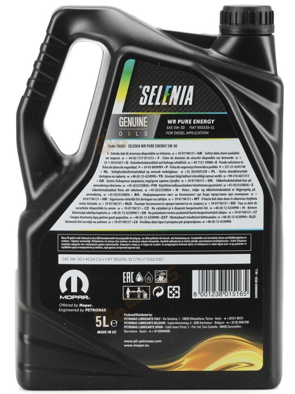 Selenia Mopar WR Pure Energy 5W-30 1л