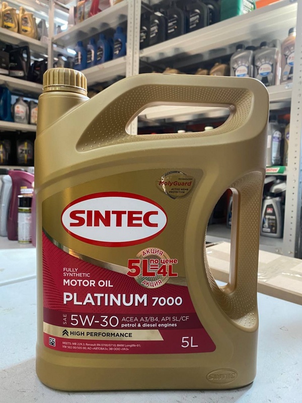 Sintec Platinum 7000 5w-30 SL/CF 5л