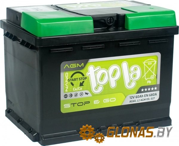 Topla TOP AGM Stop&Go TAG60 (60 А·ч)