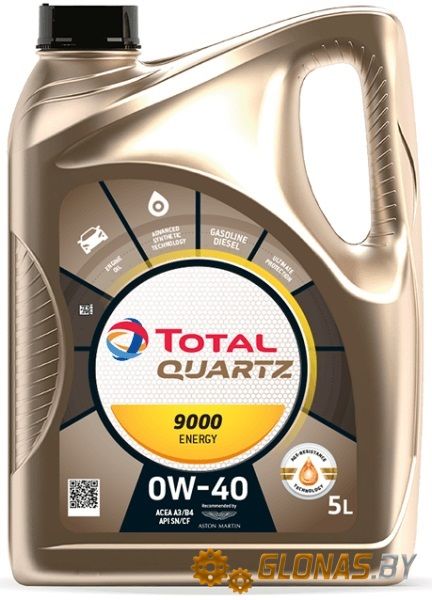 Total Quartz 9000 Energy 0W-40 5л - фото