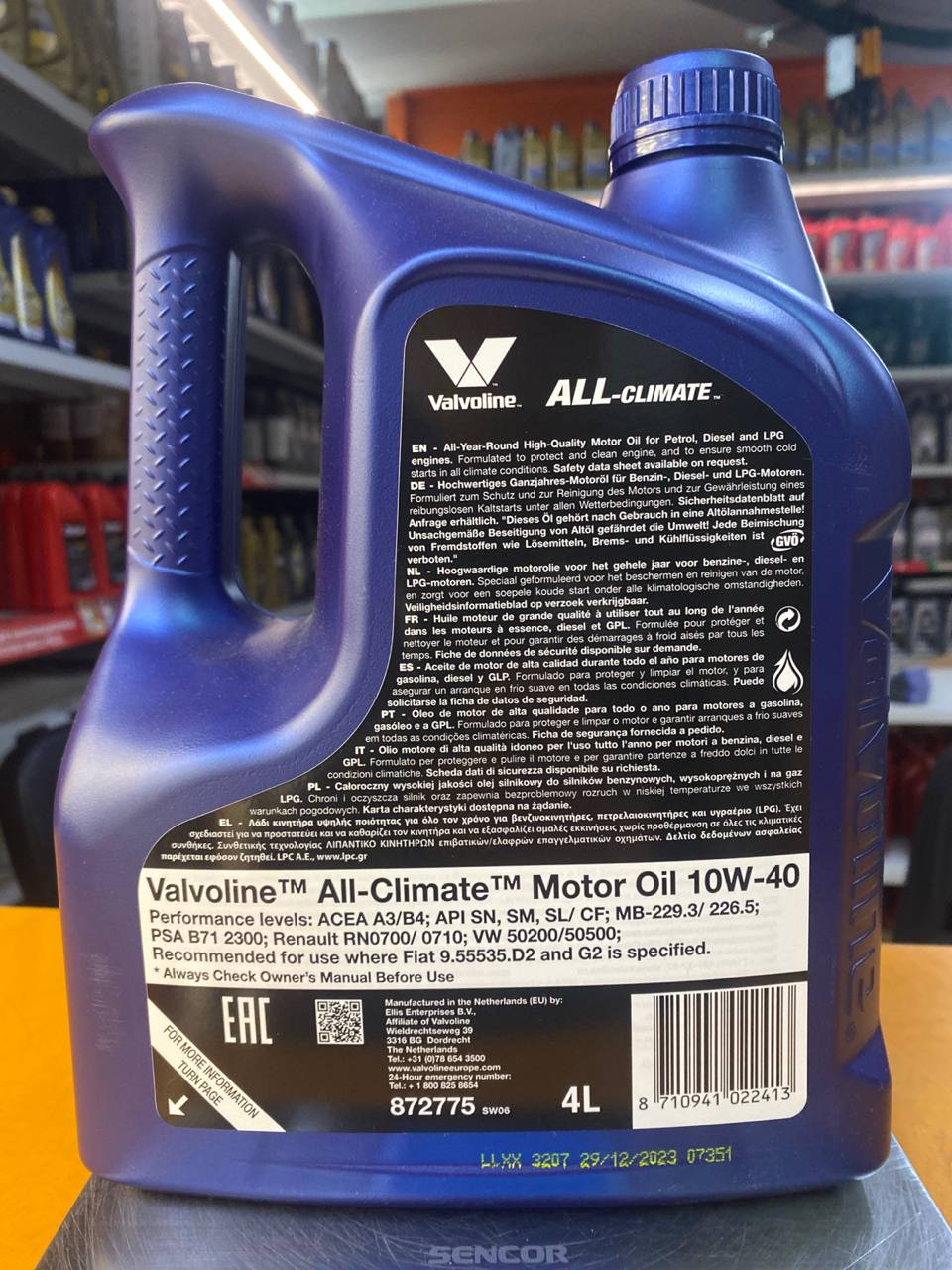 Valvoline All-Climate 10W-40 4л