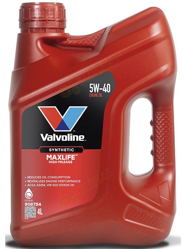 Valvoline MaxLife Synthetic 5W-40 4л