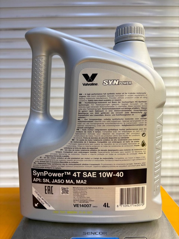 Valvoline SynPower 4T 10W-40 4л
