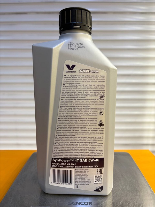 Valvoline SynPower 4T 5W-40 1л